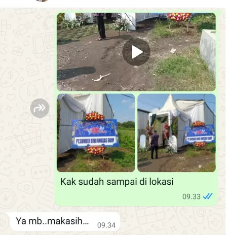 Pengiriman Karangan Bunga Keyongan Gabus
